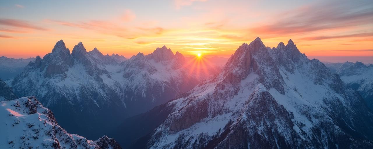 Panorama montano al tramonto